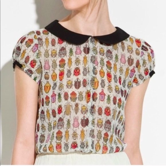 Zara Tops - Zara Beetle Blouse